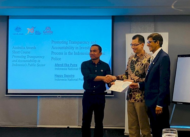 AKBP Afandi Eka Putra, S.H., S.I.K., MPICT Raih Australia Awards Short Course