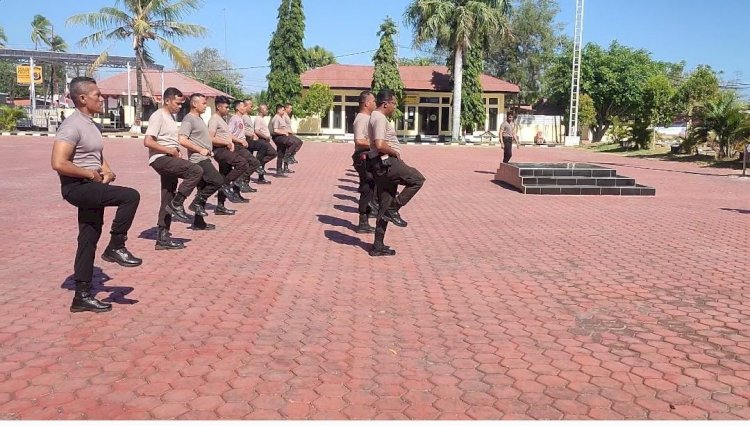 Tingkatkan Keterampilan Pengendalian Massa, Satuan Samapta Polres Kupang Gelar Latihan Dalmas Awal