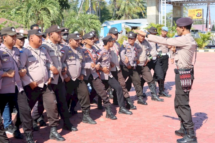 Gelar Pelatihan Sispamkota, Polres Kupang  Siap Gelar Operasi Mantap Brata 2023-2024