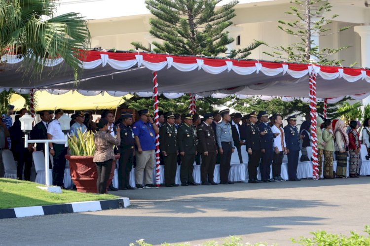Hadiri Upacara HUT TNI, Kapolres Kupang Ucapkan Selamat Ulang Tahun TNI ke-78