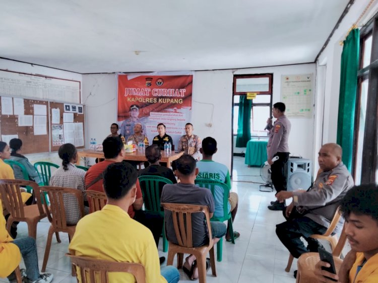 Menyasar Mahasiswa KKN  dan Masyarakat Kelurahan Oesao, Polres Kupang Gelar Jumat Curhat di Kantor Lurah