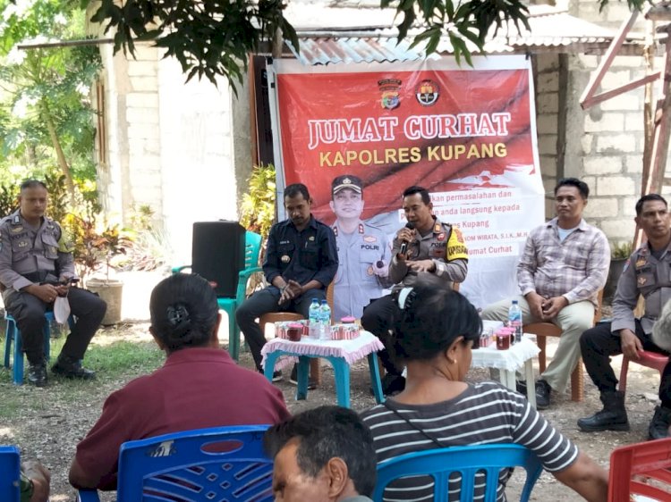 Sampaikan Aneka Permasalahan Ditengah Masyarakat, Warga Tuatuka Hadiri Gelaran Jumat Curhat Polres Kupang