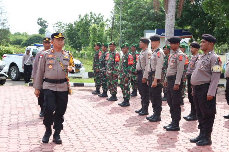 Apel Gelar Pasukan Operasi Lilin Turangga 2023, Momen Polres Kupang Siap Jamin Keamanan Natal dan Tahun Baru