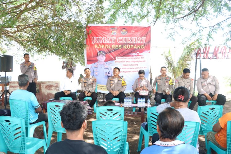 Unik dan Menarik, Polres Kupang Gelar Jumat Curhat Di Pantai Wisata Sulamanda