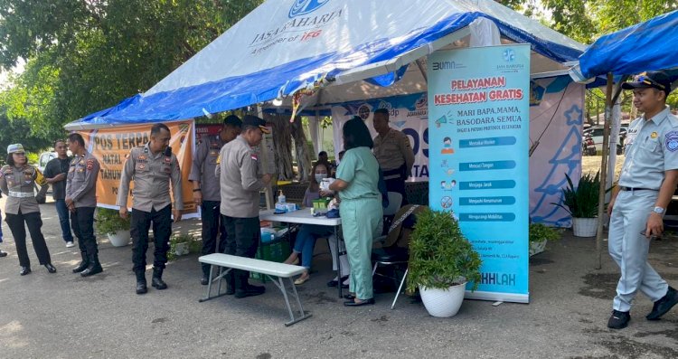 Peduli Kesehatan Penumpang Mudik Nataru, PT. Jasa Raharja Gelar Pengobatan Gratis Di Pelabuhan Ferry Bolok