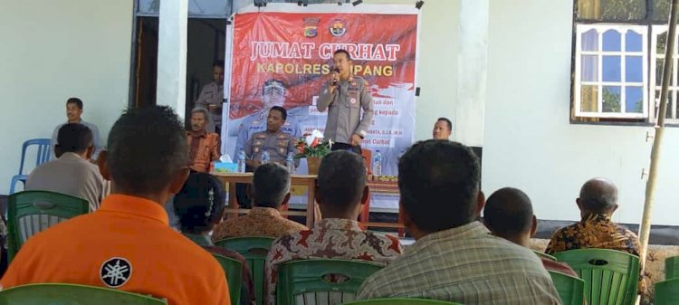 Gelar Jumat Curhat Diakhir Tahun Kapolres Kupang Bawa Pesan Pemilu Damai