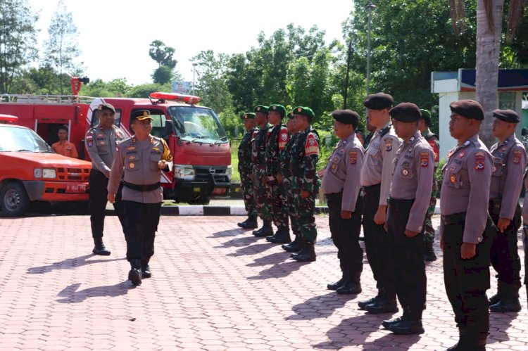 Siap Hadapi Bencana Hidrometeorologi, Polres Kupang Apel Gelar Pasukan Bersama Stakeholder