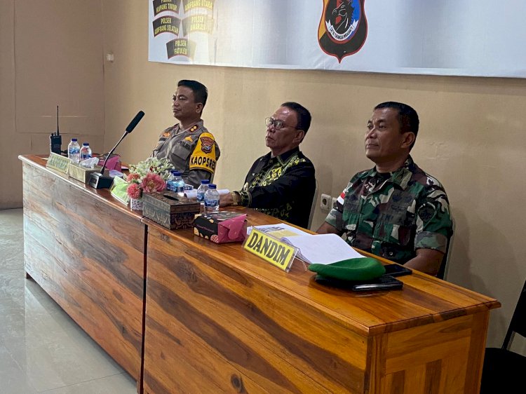 Bupati Korinus Dampingi Kapolres Kupang hadiri Rakor Bersama Polda NTT, KPU, Bawaslu dan Forkopinda