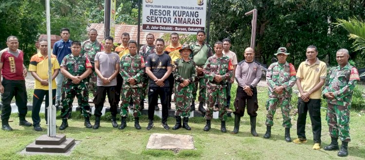 Gelar Olahraga dan Bakti Sosial Bersama, Polsek Amarasi Dan Koramil 1604-04 Jalin Sinergitas Jelang Pemilu 2024