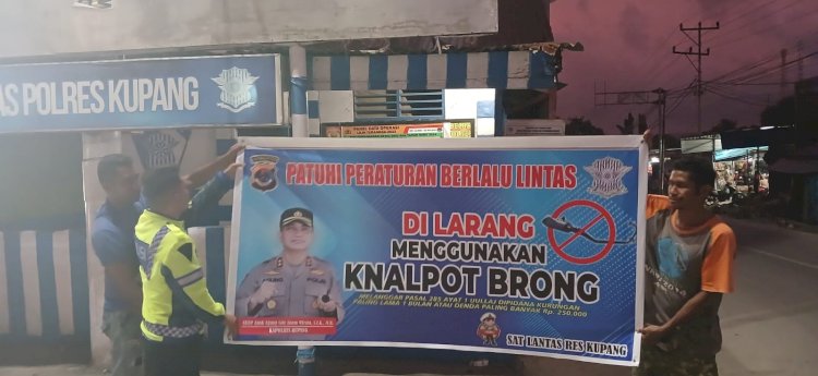 Satlantas Polres Kupang Mulai Tertibkan Ranmor Dengan Knalpot Tidak Sesuai Spesisfikasi Teknis