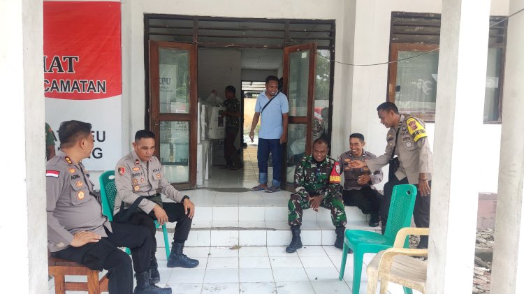 Pleno Tingkat PPK Belum Usai, Kapolres Kupang Terus Memantau hingga Datangi Lokasi Penghitungan