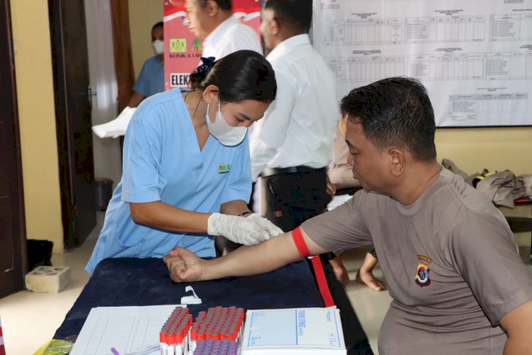 Kapolres Kupang Bersama Jajaran PJU serta Anggota Polres Kupang Ramai-Ramai Ikut Rikes