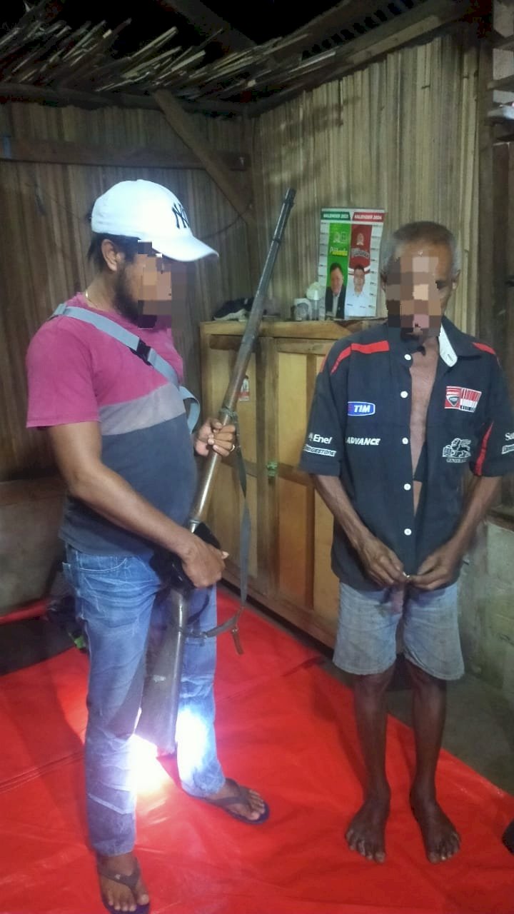 Ancam Istri Pakai Senapan Tumbuk Seorang Pria di Kupang ditangkap Polisi