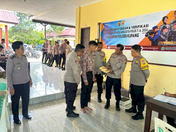 Kapolres Kupang Pantau Langsung Jalannya Penerimaan Terpadu Anggota Polri TA 2024