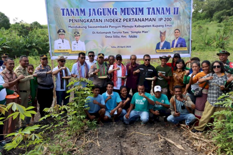 Kapolres Kupang Hadiri Kunjungan Bupati Kupang di Kelompok Tani Fatumone, Dukung Peningkatan Indeks Pertanaman IP 200
