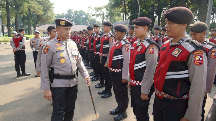 Apel Pengecekan kesiapan personel Korsabhara Baharkam Polri dalam pengamanan May Day