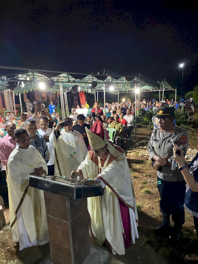Polres Kupang Amankan Peresmian Taman Doa Bunda Maria Penyembuh Orang Sakit di Oeltua