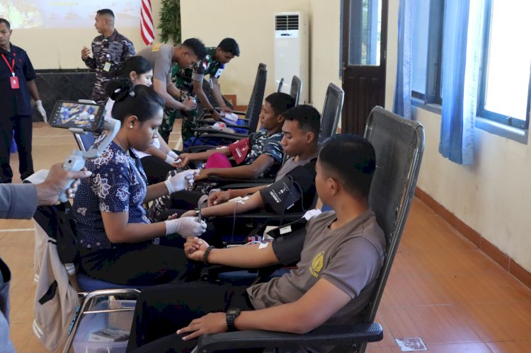 Semarak HUT ke-69 Penerbangan TNI AL, Polres Kupang Ikut Sukseskan Donor Darah Serentak se-Indonesia