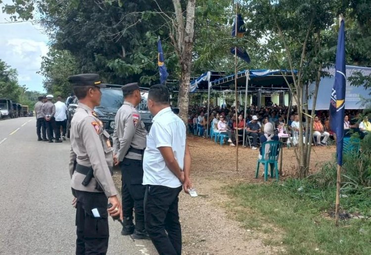 Polres Kupang Amankan Reses Anggota DPR RI Dr. Viktor Laiskodat di Kabupaten Kupang