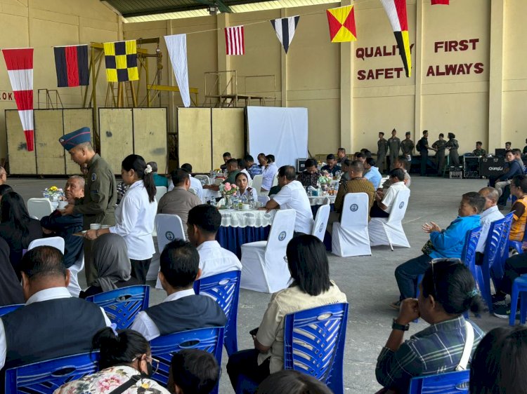 Wujud Sinergitas TNI-Polri, Polres Kupang Hadiri Tasyakuran HUT Ke-69 Penerbangan TNI AL di Lanudal Kupang