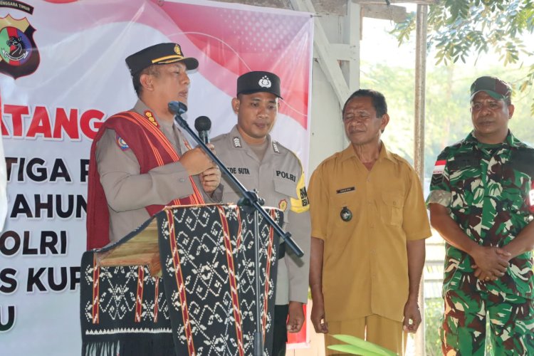Polres Kupang Terima Kunjungan Tim Penilai Lomba Tiga Pilar Bhabinkamtibmas Baharkam Polri Tahun 2025 di Desa Benu, Kecamatan Takari