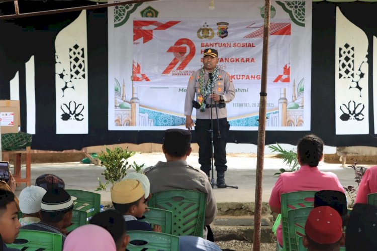 Lindungi Santri, Kapolres Kupang Sentil Isu Asusila di Tengah Bansos Ke Pesantren Tarbiyatul Al'Mualafin