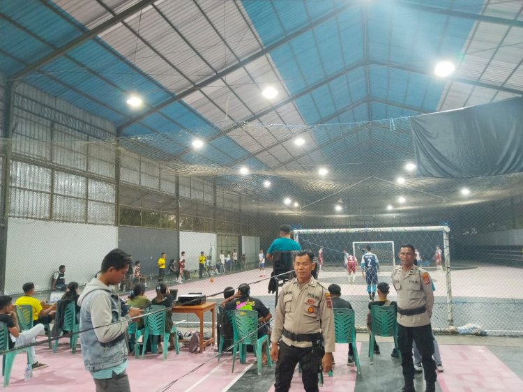 Polsek Kupang Timur Amankan Turnamen futsal Betesda Noekele Cup LintasAagama se-Kabupaten Kupang Tahun 2025