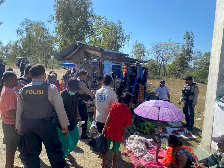 Patroli Humanis Dalmas Polres Kupang Sasar Pemukiman dan Pasar, Himbau Waspada TPPO dan Manfaatkan Layanan 110