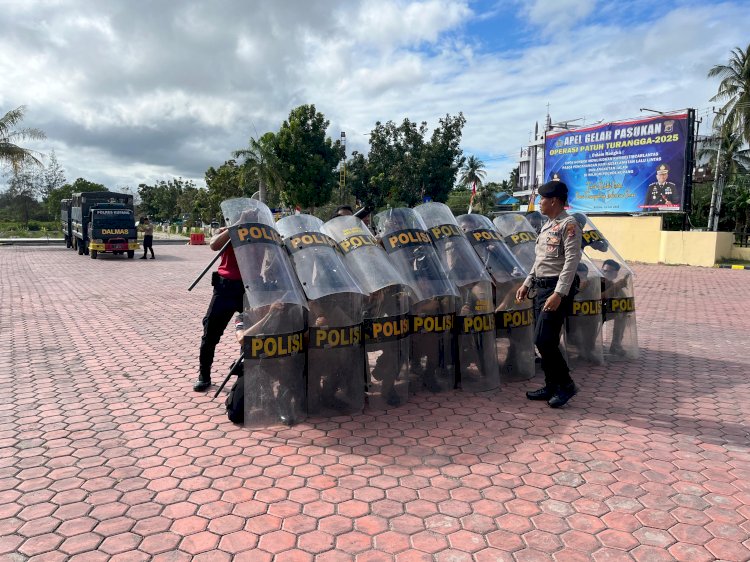 Gelar Latihan Dalmas Satuan Samapta Polres Kupang Tingkatkan Kesiapsiagaan Personel