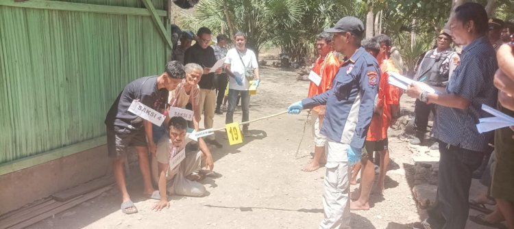 Rekonstruksi Dugaan Pengeroyokan Andriyanto Maro Digelar di Kupang Timur