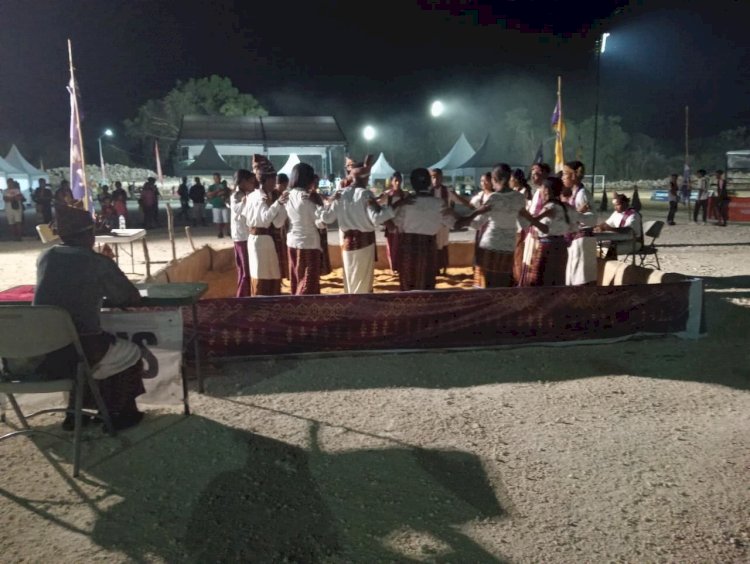 Semarak Festival Tarian Adat Helong “Lingae” Warnai Pulau Semau, POlsek Semau Amankan Jalannya Acara