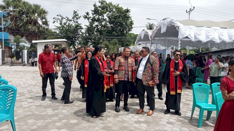 Diresmikan Bupati Kupang Gereja GMIT Emaus Tanah Merah Resmi Digunakan, Polres Kupang Lakukan Pengamanan