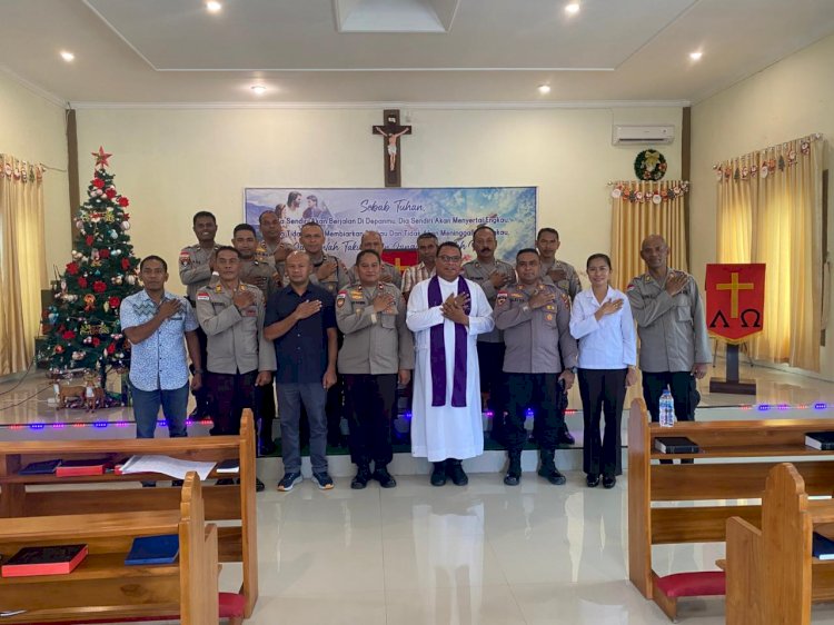 Perkuat Iman dalam Mendukung Tugas Pelayanan, Polres Kupang Gelar Binrohtal di Tiga Rumah Ibadah
