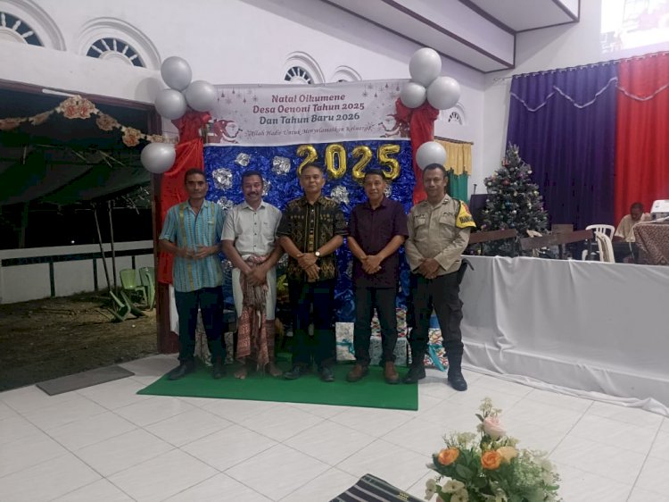 Polsek Amarasi Amankan Kebaktian Natal Oekumeni dan Tahun Baru di Desa Oenoni