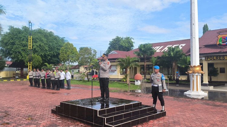 Pimpin Apel Jam Pimpinan, Kapolres Kupang Tegaskan Pelayanan Publik sebagai Wajah Utama Polri