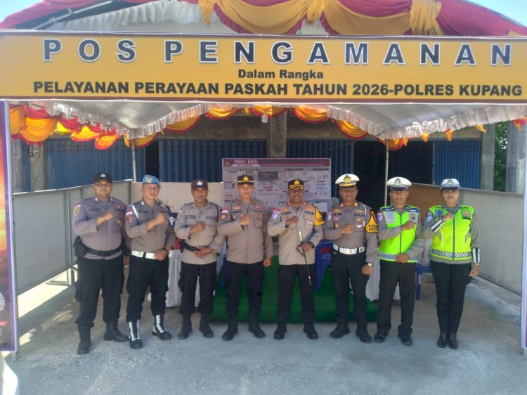 Turun Langsung ke Lapangan, Kapolres Kupang Pantau Pos Pengamanan dan Apresiasi Personel