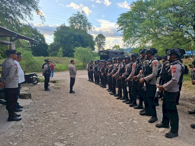 Polres Kupang Terjunkan 100 Personel dan 1 Tim Brimob, Mulai Berjaga Pasca Tawuran di Fatuleu