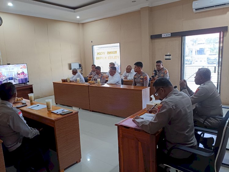 Kapolda NTT Tegaskan Pengawasan Internal dan Optimalisasi Layanan 110 Saat Vicon Bersama Jajaran