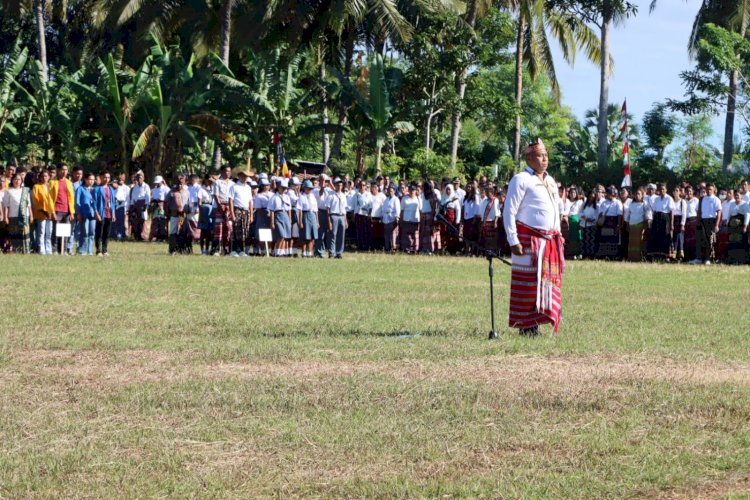 Polsek Kupang Barat Amankan Upacara Hardiknas 2026 Tingkat Kabupaten Kupang di Batakte