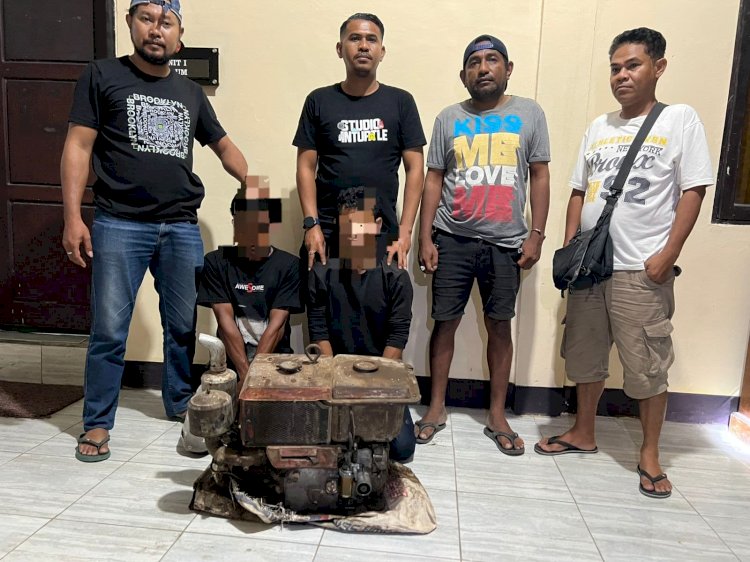 Gerak Cepat Tim Resmob Satreskrim Polres Kupang Berhasil Amankan  Dua pelaku Pencurian Mesin Hand Tracktor di Kupang Timur