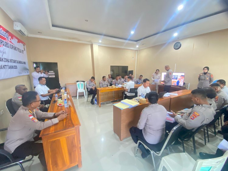 Menuju WBK dan WBBM, Tim Penilai Internal Mabes Polri Evaluasi Pembangunan Zona Integritas di Polres Kupang