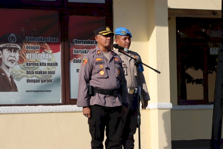 Jaga Harkamtibmas, Waka Polres Kupang Apresiasi Kinerja Personel dan Tekankan Pelayanan Terbaik