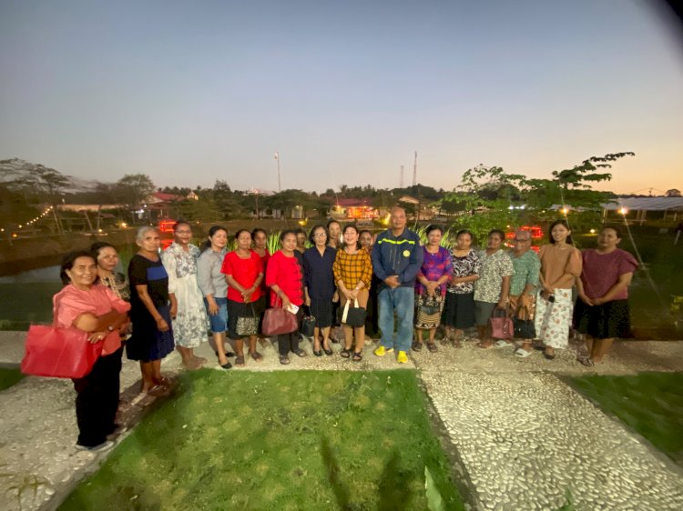 Manfaatkan Lokasi Eko Wisata Polres Kupang Jemaat Getsemani Babau Gelar Ibadah Bersama
