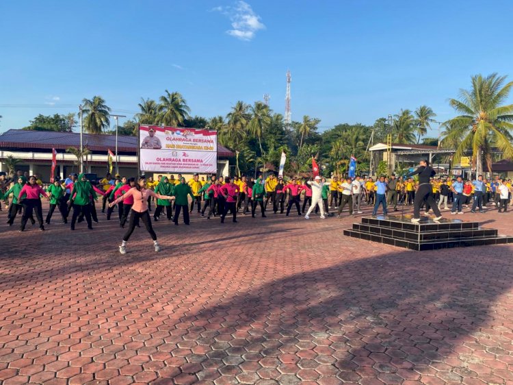 Semarak Hari Bhayangkara ke-80, Polres Kupang Gelar Olahraga Bersama