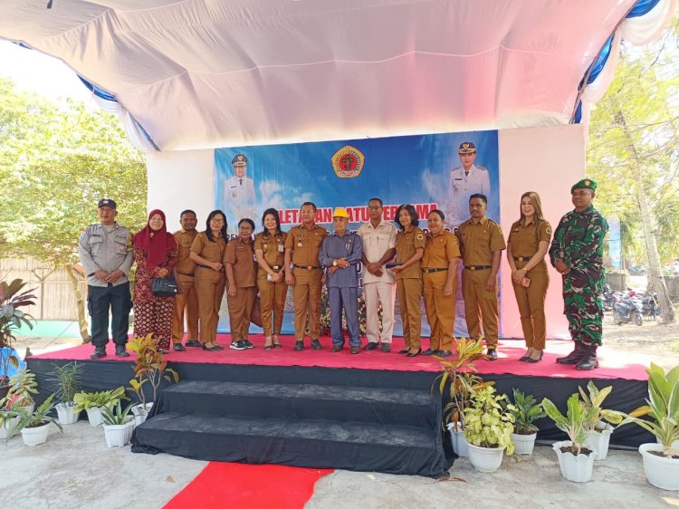 Polsek Kupang Barat Amankan Peletakan Batu Pertama Pembangunan Kantor Camat, Wujudkan Kegiatan Berjalan Aman dan Lancar
