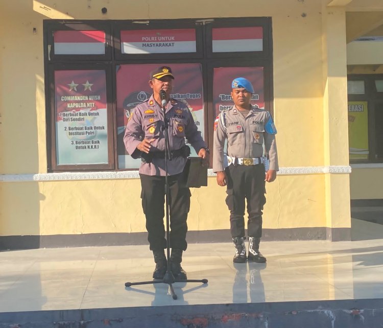 Pesan Menohok Wakapolres Kupang Saat Apel Pagi: Hargai Pangkat dan Jabatan