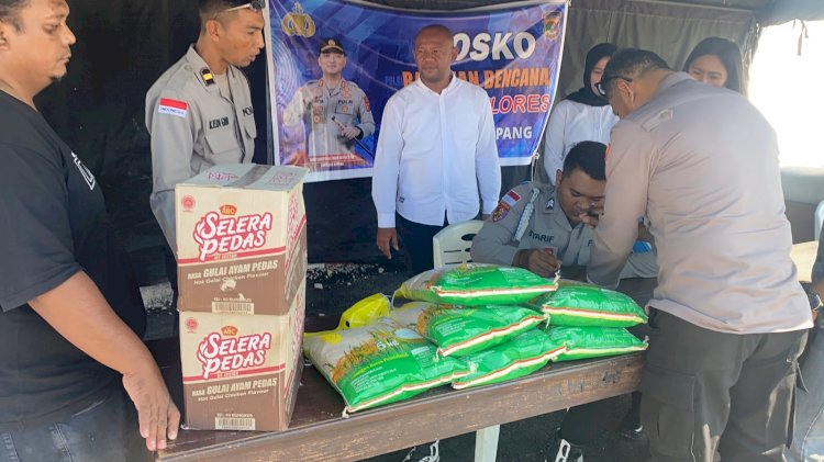 Polres Kupang Buka Posko Bantuan Peduli Bencana Flores, Personel dan Keluarga Besar Mulai Berdonasi