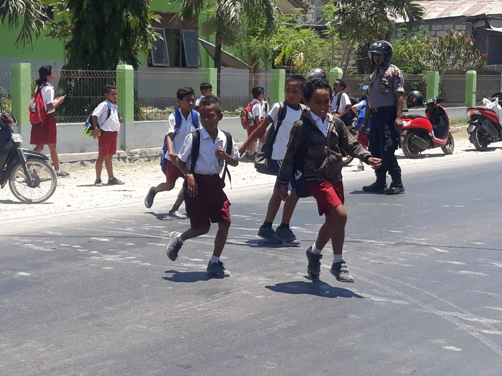 Polisi, Hadir sebagai pelindung keselamatan para pelajar sekolah dasar