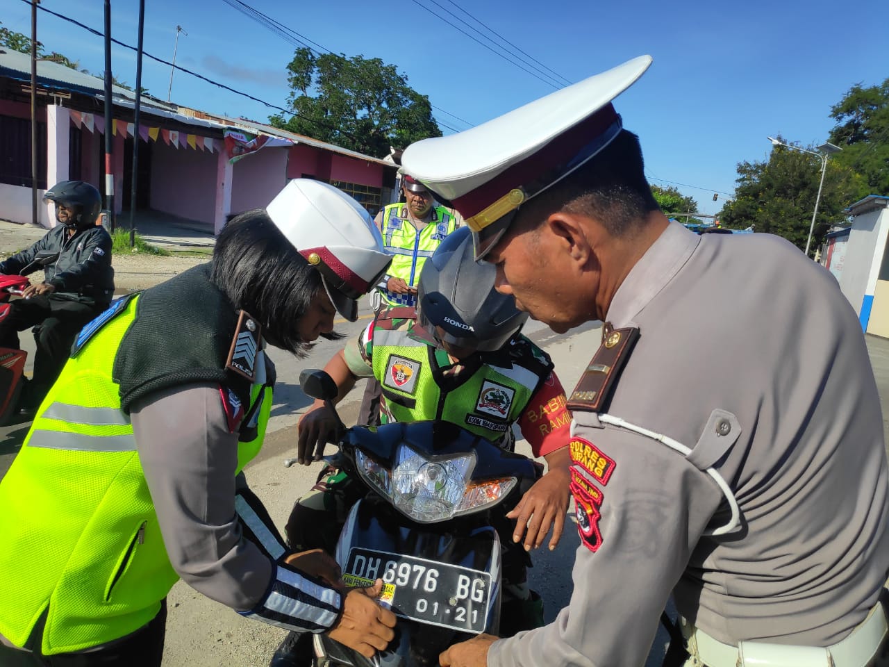 Sat lantas Polres Kupang gelar pengaturan dan penjagaan lalu lintas